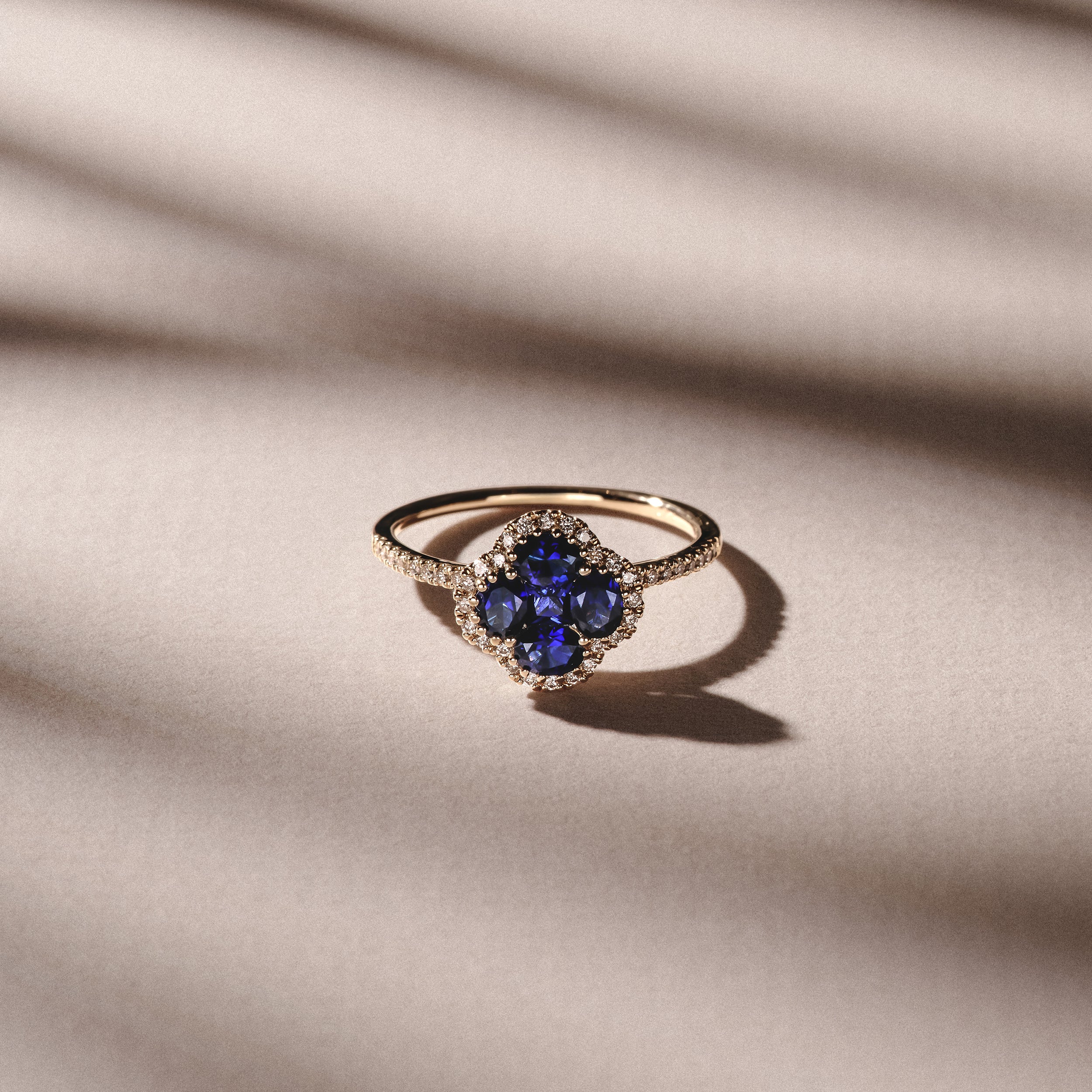 Alegria Lab Sapphire Ring 1.00ct in 18k Gold Vermeil